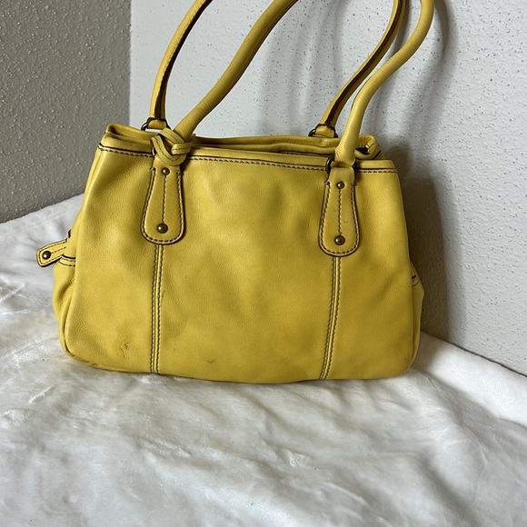 FOSSIL LEATHER YELLOW BAG - Picture 3 of 7